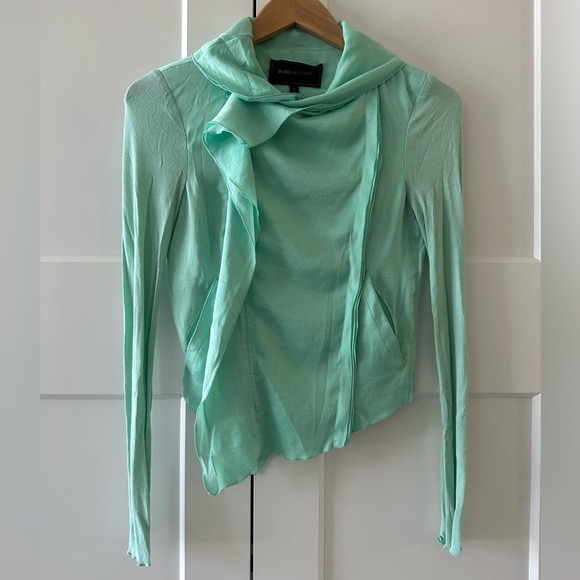 BCBG Maxazria ANA draped front asymmetrical jacket - Picture 6 of 6